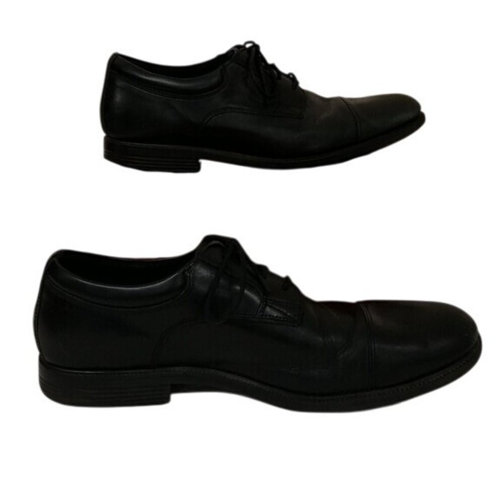 Rockport Mens Black Cap Toe Oxford Dress Shoes Size 12
